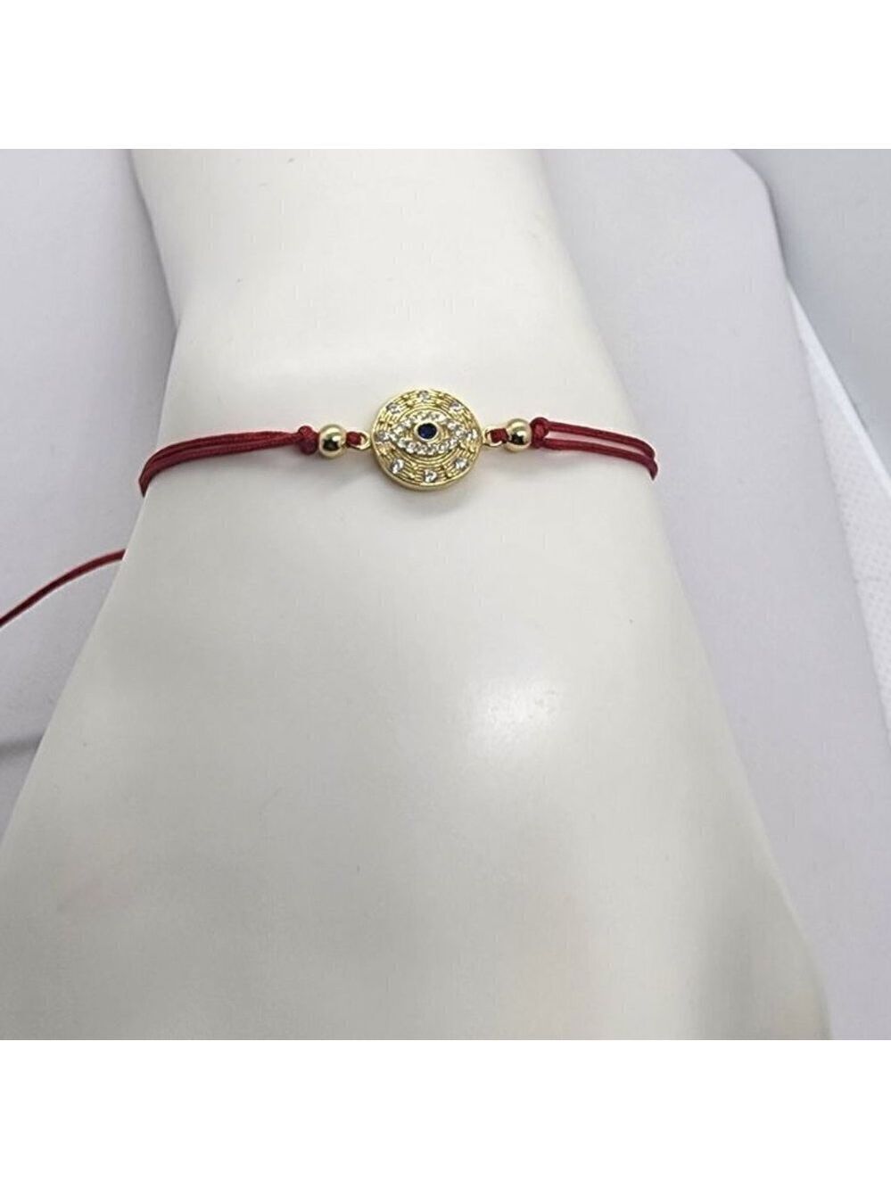 Sterling Silver Evil Eye Bracelet – Adjustable & Stylish